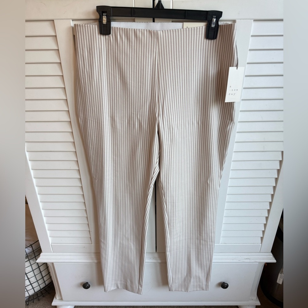 A New Day Beige and White Striped Pants